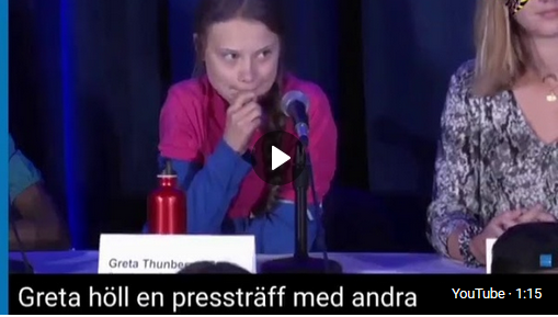 Greta Thunberg without a script to read from