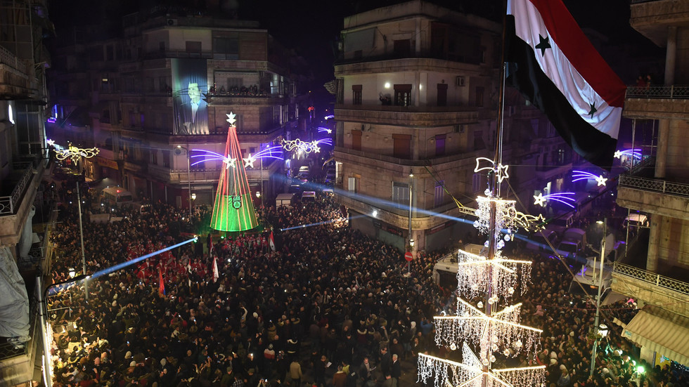 Christmas tree in Aleppo's