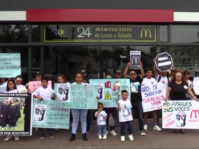 ‘No more deaths, no more abuse!’ Peruvian protesters demand justice after teen workers die during shift at McDonald’s