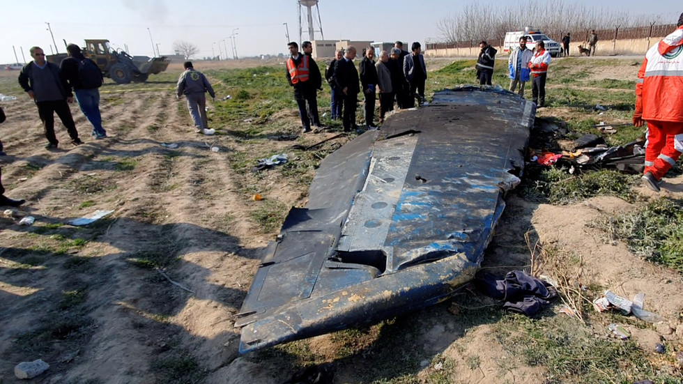 Debris of Ukraine International Airlines' Boeing