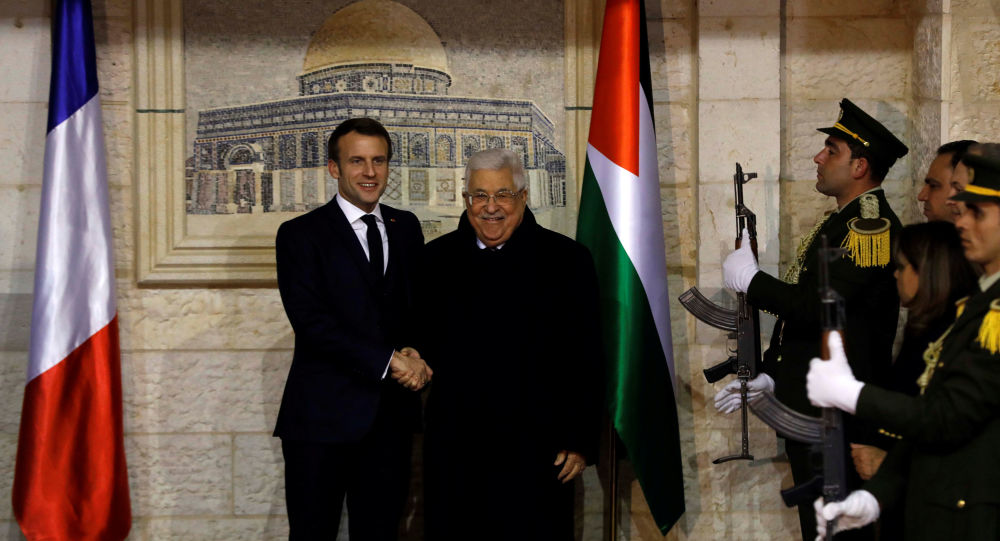 President Emmanuel Macron in Ramallah
