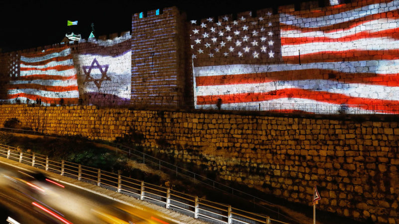 ISRAEL-US-DIPLOMACY-FLAGS