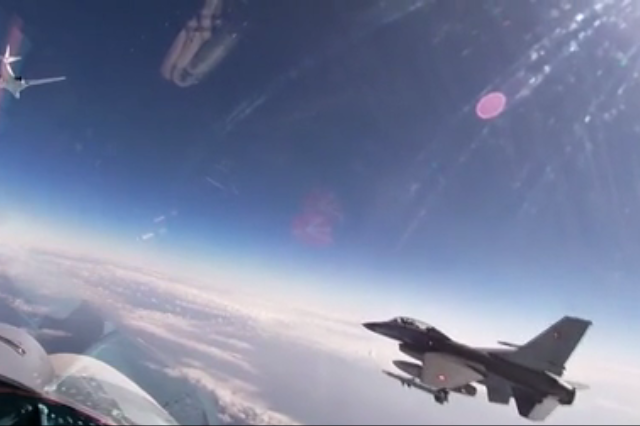 WATCH Russian Tu-160 bombers shadowed by NATO jets in cat-and-mouse game over Baltic Sea