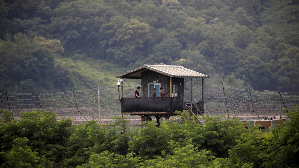 A South Korean guard post in the demilitarized