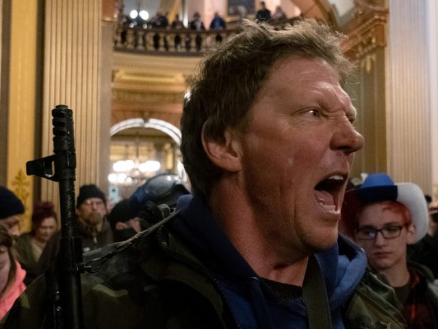 Democrats fume as armed protesters descend on Michigan Capitol to protest lockdown