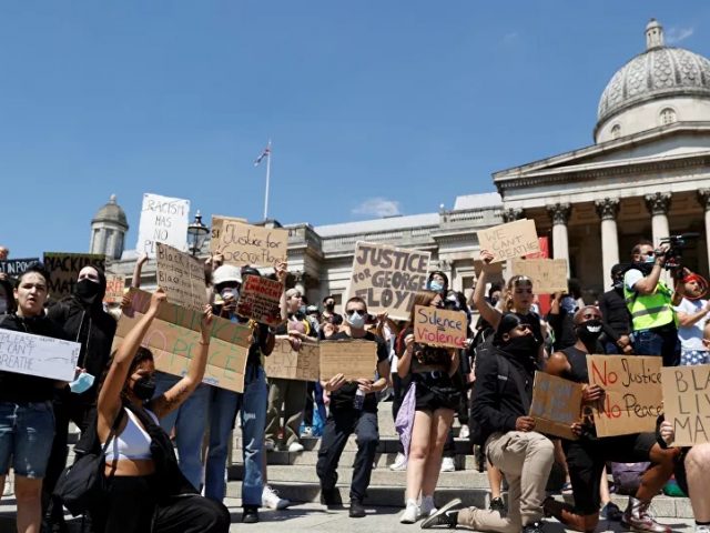 Activists Gather in Trafalgar Square to Protest Over George Floyd’s Death – Video