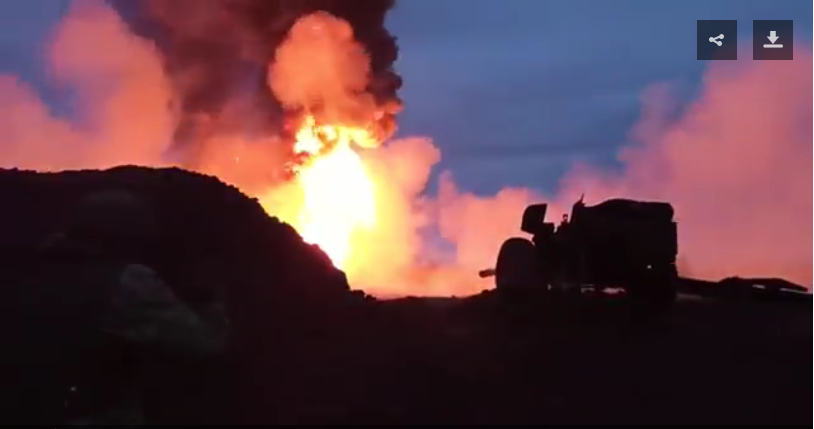 Russian army fire