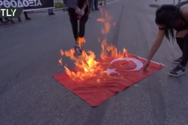 Hagia Sophia discord: Greek protesters burn Turkish flag, Ankara & Athens trade insults after site’s 1st Muslim prayer in decades