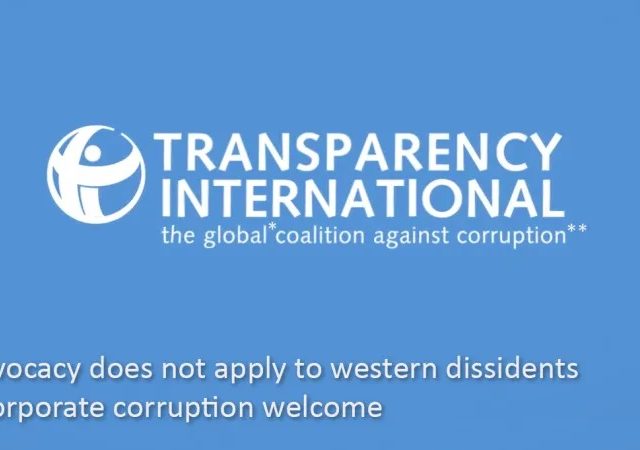 State Dept-funded Transparency International goes silent on jailed transparency activist Julian Assange