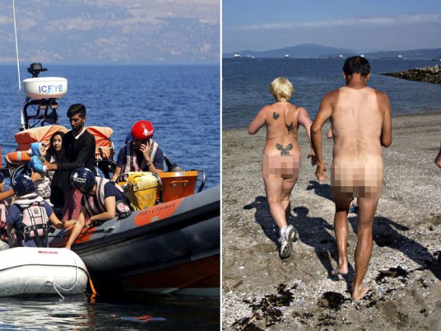 ‘You couldn’t write it’: Migrant boat lands on British NUDIST BEACH, locals offer newcomers drinks