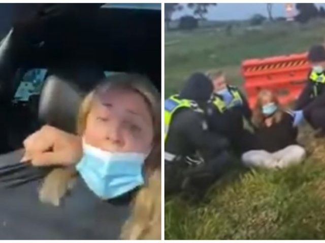 ‘I couldn’t breathe’: Aussie woman dragged from car in dramatic altercation with police at lockdown checkpoint (VIDEO)