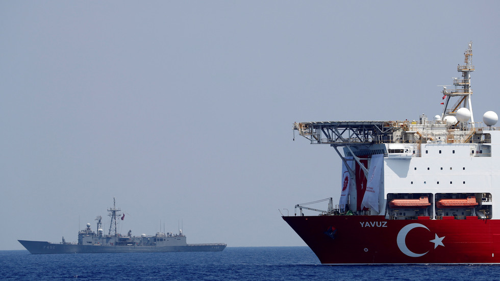 The Turkish drill ship