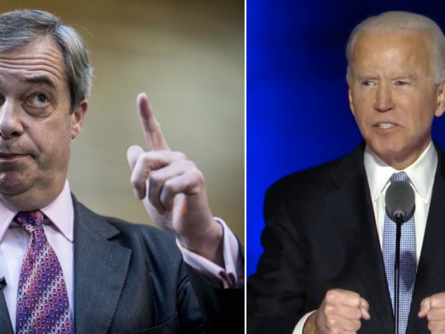 ‘Biden hates the UK’: Farage says Tory government wasted chance to do trade deal with US