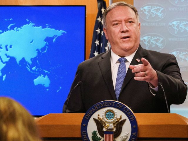 ‘Undermining democracy!’ Secretary of State Pompeo triggers outrage by heralding smooth transition to SECOND Trump administration