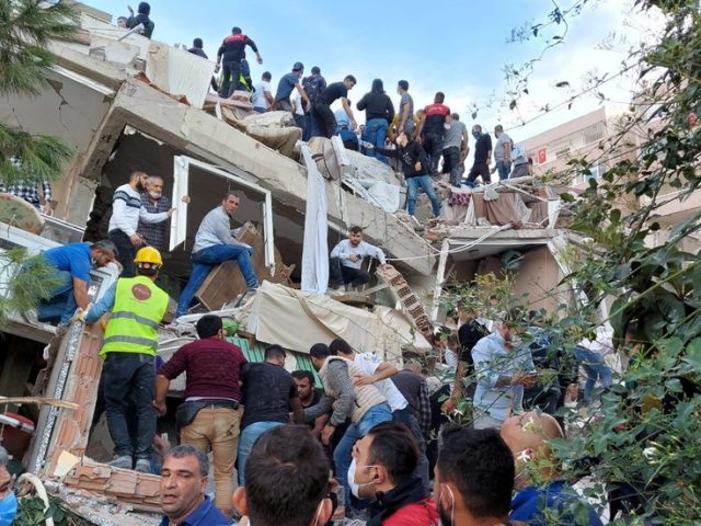 At least 22 people dead in Turkey after 7.0 quake hits Aegean Sea
