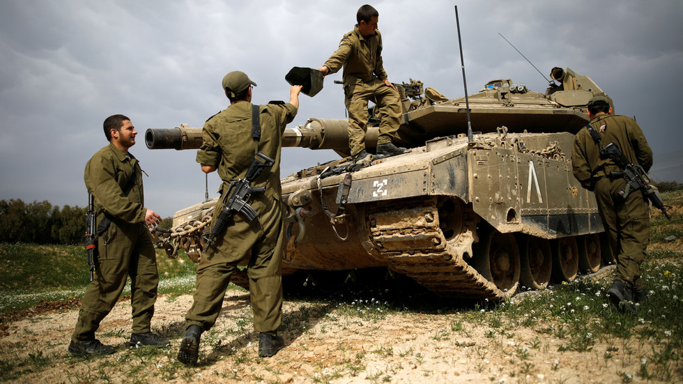 An Israeli tank operator