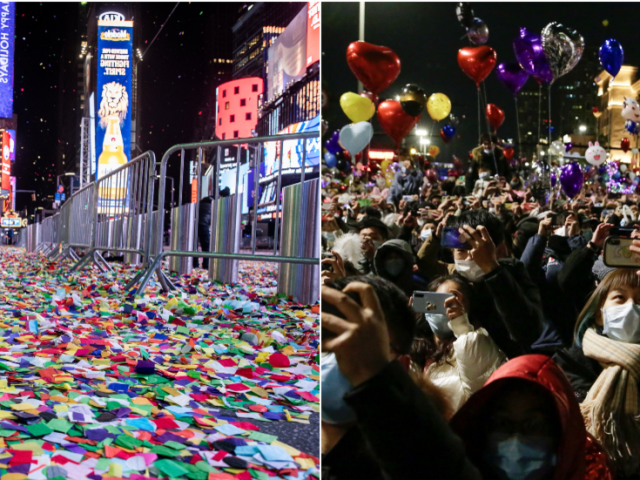 Empty streets vs jubilant crowds: Stark contrast between NYC & Wuhan on NYE provokes envy & accusations
