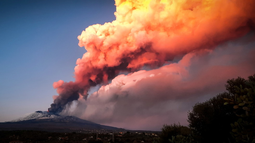Mount Etna in Sicily,