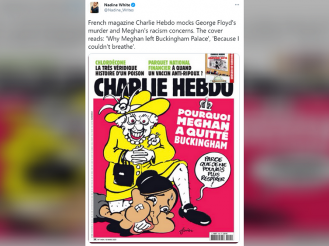 Wrong on every level’: Charlie Hebdo condemned for ‘disgusting’ cartoon making fun of royals, Meghan Markle and George Floyd
