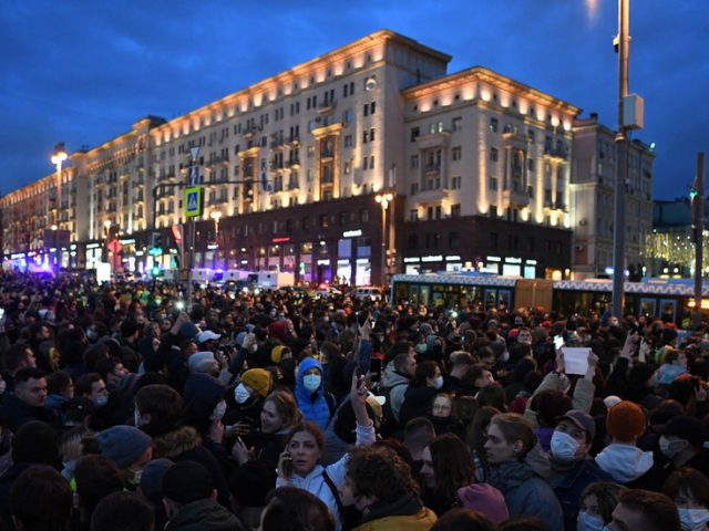 122 foreigners banned by Russian officials from entering country for FORTY years after attending unauthorized protests in capital