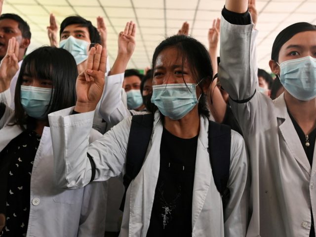 Security forces fire on protesting medical workers in Myanmar, leaving at least one dead – local media
