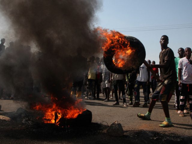 Protesters blockade Nigerian highway with burning tires over demand for greater security after kidnappers terrorize region