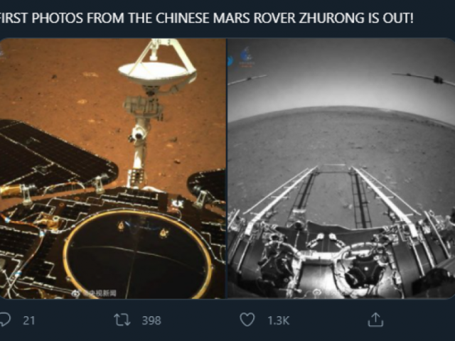 China releases first photos from Mars rover Zhurong as it successfully lands on red planet (PHOTOS)