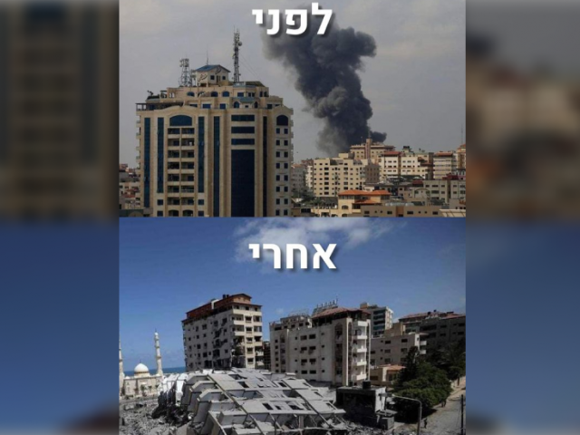 IDF seemingly celebrates leveling Gaza residential block with ‘before & after’ meme on Instagram