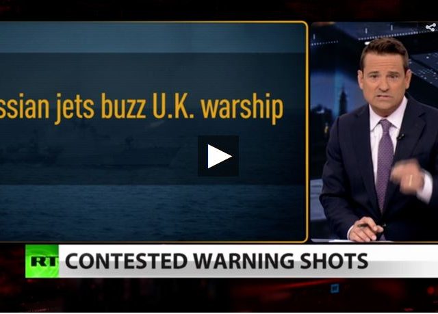 Russian naval ship fires warning shots at British destroyer (Full Show)