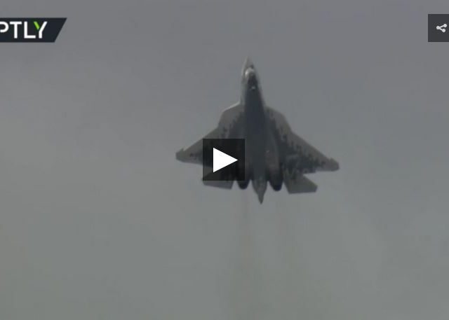 Russian Su-57 fighter jet FREEZES mid-flight during incredible MAKS 2021 Air Show stunt (VIDEO)