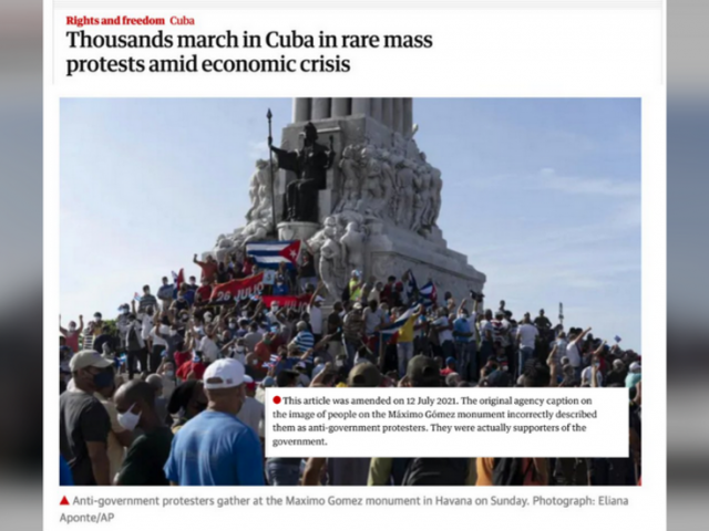 Western media use images of PRO-government rally, protest in Miami to illustrate Cuban unrest as Havana warns of ‘soft coup’