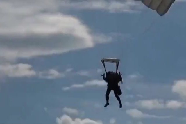 Russian marine commandos able to silently drop from skies into seas with advanced new parachute designed for underwater combat