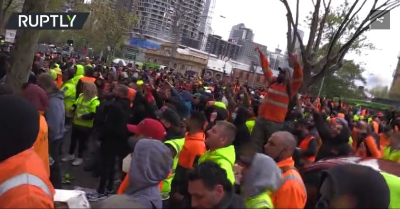 Workers protest Aust