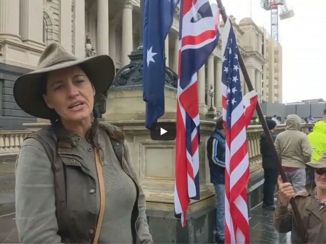 Country girl drives 6 hours to Melbourne to protest against Premier Dan Andrews!