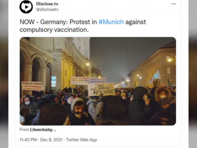 Protesters march against vaccine mandate in Munich (VIDEOS)