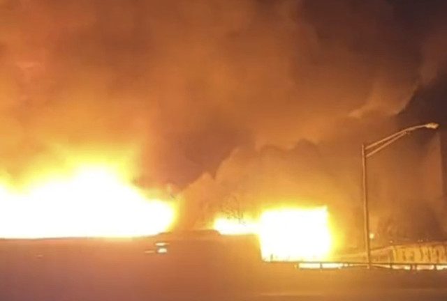 WATCH: Massive blaze sweeps through chemical plant in New Jersey
