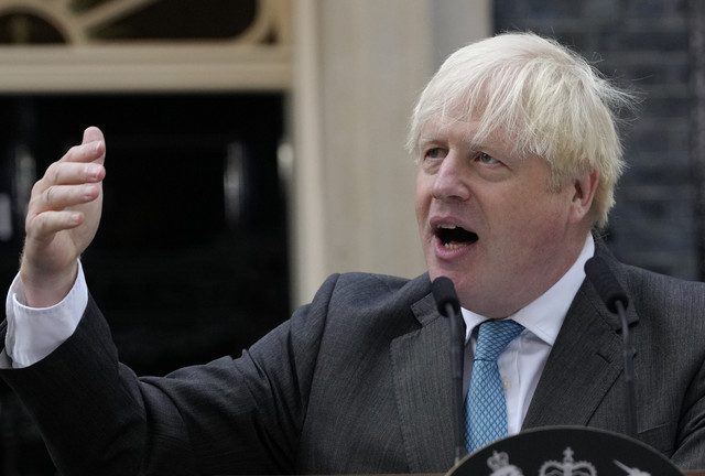 Scandal-plagued Boris Johnson hits out at Russia