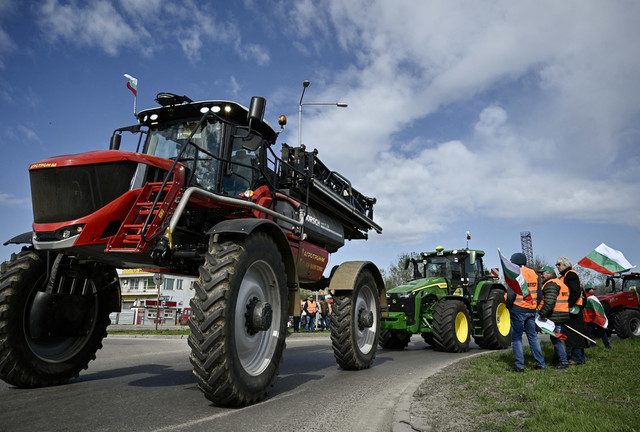 Eastern European farmers protest over Ukrainian grain