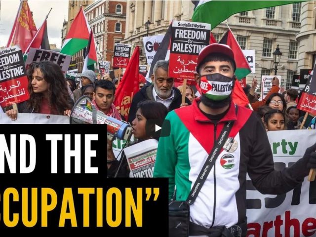 ‘Our hearts are with the people in Gaza’: Demonstrators in London call to end Israeli Occupation