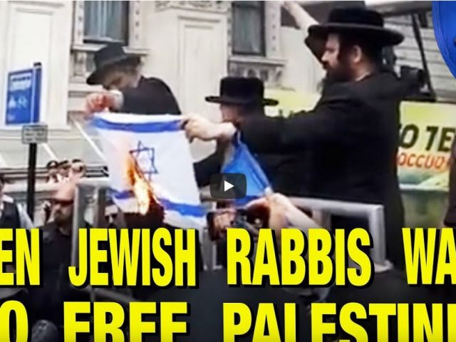 Rabbis Burn Israeli Flag!
