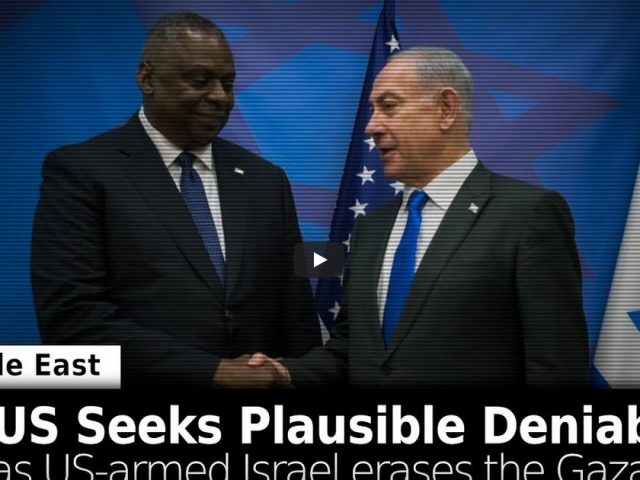 US Seeking Plausible Deniability as US-Armed Israel Erases Gaza