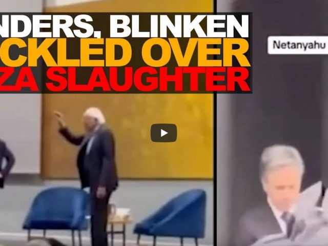 Sanders, Blinken protested over Gaza slaughter