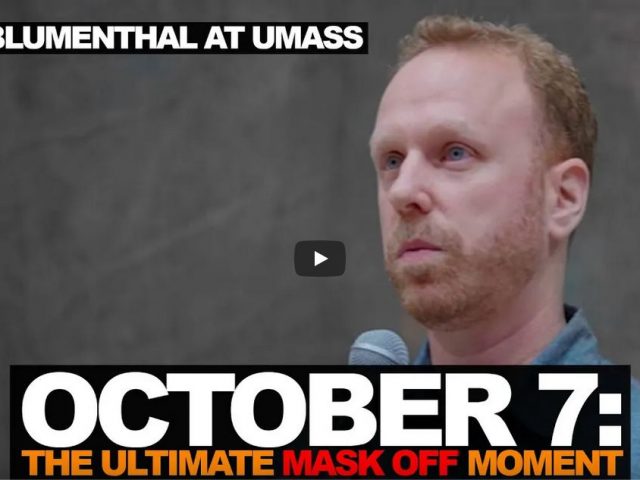 The Occupation comes home – Max Blumenthal at UMass