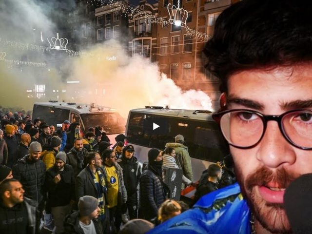 Israeli football fans clash with protesters in Amsterdam | Hasanabi reacts