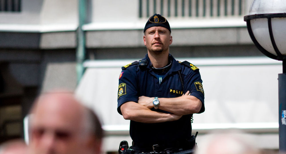 A police officer in Helsingborg (Sweden)
