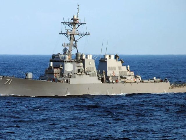 Russian Navy Monitoring USS Ross Destroyer in Black Sea