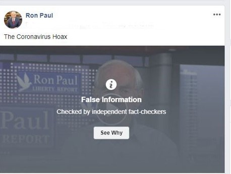 Facebook Censoring Ron Paul Based on Bogus Politifact ‘Fact-Check’