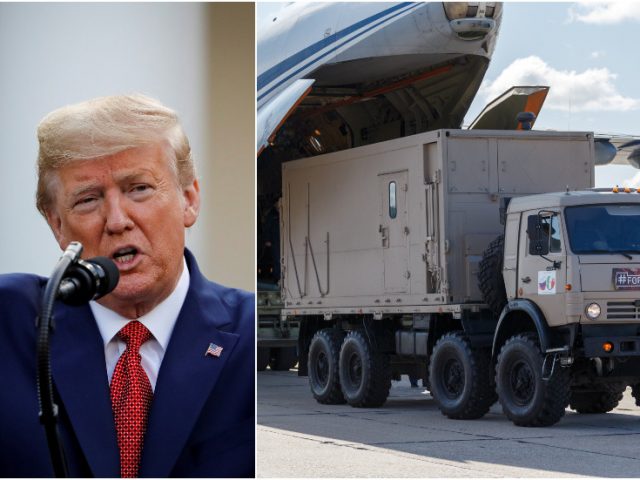 ‘Happily surprised’? Trump says Russia sent US ‘very, very large’ aid package to combat Covid-19
