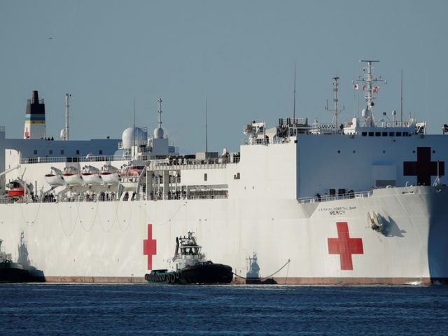 Mysterious Covid-19 outbreak forces US Navy to quarantine 116 crew on HOSPITAL ship treating a handful of non-coronavirus patients