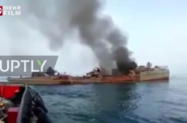 VIDEO shows damaged Iranian naval ship involved in training incident that left 19 dead & 15 injured
